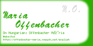 maria offenbacher business card